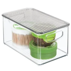 MDesign Storage Bin With Handles, Lid For Bathroom, 2 Pack -Storage Basket Shop GUEST dbbd1be8 722c 416b 95bf e21d1e5439d0