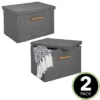 MDesign Soft Textured Fabric Home Storage Organizer Box, 2 Pack 2 MDesign Soft Textured Fabric Home Storage Organizer Box, 2 Pack -Storage Basket Shop GUEST dbef0e3b c053 4168 89ec 90151a1ae6e4