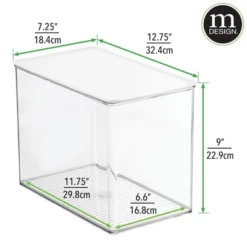 MDesign Storage Bin With Lid For Bathroom, Vanity, 4 Pack -Storage Basket Shop GUEST dbf58572 d341 4bbd aa38 7764ceb124f6