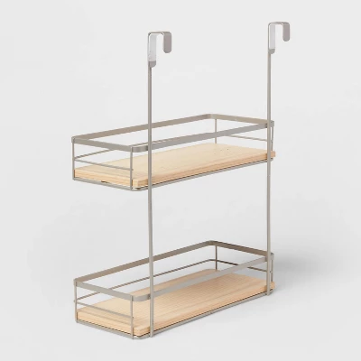 Over The Cabinet Tiered Shelves With Wood - Brightroom™ 4 Over The Cabinet Tiered Shelves With Wood - Brightroom™ - Image 2