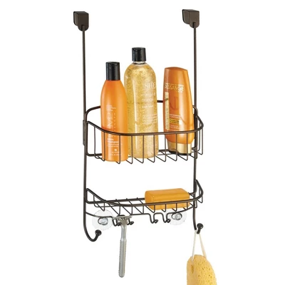 MDesign Metal Hanging Over Door Shower Caddy Organizer 10 MDesign Metal Hanging Over Door Shower Caddy Organizer - Image 8