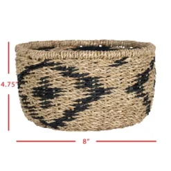Black Rope & Seagrass Basket - Foreside Home & Garden -Storage Basket Shop GUEST dcd71364 06dc 4ac3 9be0 34ceaa04ae09