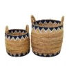 Set Of 2 Banana Leaf Storage Baskets Brown - Olivia & May -Storage Basket Shop GUEST dd22dc60 4c6a 4f23 a2e5 49db292390b4