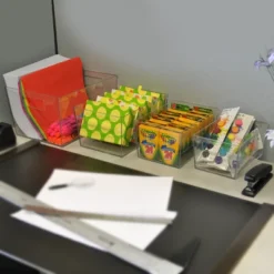 Azar Displays X-Large Organizer Storage Tote Bin With Handle 13"W X 9.5"D X 6.5"H, 4-Pack. -Storage Basket Shop GUEST dd989084 d6bf 4df6 b727 507dd0db07eb 1