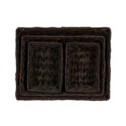 Household Essentials Set Of 4 Hyacinth Stained Baskets Brown -Storage Basket Shop GUEST e13e508b bad2 43d4 996f f0dc31ee9c24