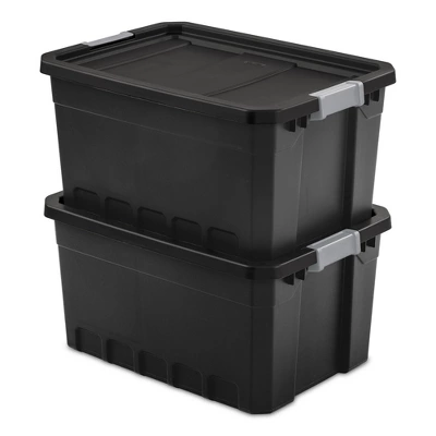 Sterilite Storage System Solution With 19 Gallon Heavy Duty Stackable Storage Box Container Totes With Grey Latching Lid For Home Organization 5 Sterilite Storage System Solution With 19 Gallon Heavy Duty Stackable Storage Box Container Totes With Grey Latching Lid For Home Organization - Image 3