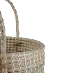 Northlight 14.5" Natural Woven Seagrass Wicker Storage Basket With Handles -Storage Basket Shop GUEST e2ed2d85 2a61 4b71 88bf 477ab06eabf6
