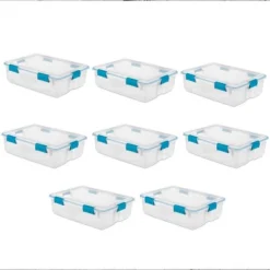Sterilite Multipurpose Plastic Under-Bed Storage Tote Bins With Secure Gasket Latching Lids For Home Organization -Storage Basket Shop GUEST e37f4e84 7eb0 4633 963c eb69c97af911