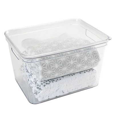 Simplify 14.2" X 10.6" X 8.9" Large Lidded Storage Tote Clear 3 Simplify 14.2" X 10.6" X 8.9" Large Lidded Storage Tote Clear