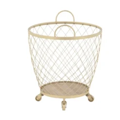 2pk Modern Metallic Rolling Baskets Gold - Olivia & May -Storage Basket Shop GUEST e413908c 2cfe 4964 ad3d 341b1f4b1909