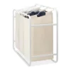 Whitmor Retro Triple Laundry Sorter White -Storage Basket Shop GUEST e4163f58 a2ef 4a33 84db 641e1ba27933