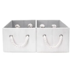 WeThinkStorage 2pk 20L Foldable Organizing Storage Bin With Rope Handle -Storage Basket Shop GUEST e452ac0a 153f 44f8 864f 02117d27d34b