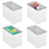 MDesign Storage Bin With Lid For Bathroom, Vanity, 4 Pack -Storage Basket Shop GUEST e4631f24 935f 4b64 83ff d2962a170cd7