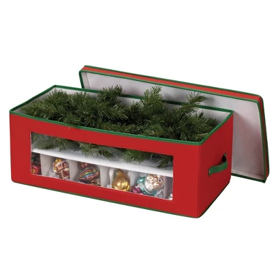 Household Essentials 36 Pocket Ornament Chest Red 7 Household Essentials 36 Pocket Ornament Chest Red - Image 5