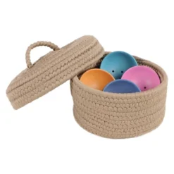 Colonial Mills Peek-A-Boo Basket And Lid - Tan -Storage Basket Shop GUEST e55d88ae 8ce5 4758 80b9 71d63a571369