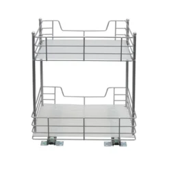 Household Essentials 15" 2-Tier Pantry Organizer Nickel 11 Household Essentials 15" 2-Tier Pantry Organizer Nickel -Storage Basket Shop GUEST e5cb3721 2320 4edd ad72 97473a6c2a46