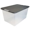 Homz 64-Quart Clear Plastic Stackable Storage Bin With Lid Container Box With Latching Handles For Home Garage Organization, Gray (2 Pack) -Storage Basket Shop GUEST e5e46f94 d19f 47fc 970a 9ed932e0abe8