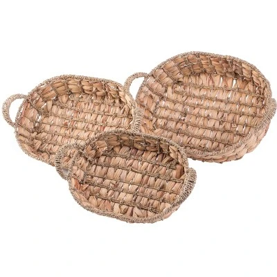 Vintiquewise Seagrass Fruit Bread Basket Tray With Handles 5 Vintiquewise Seagrass Fruit Bread Basket Tray With Handles - Image 3