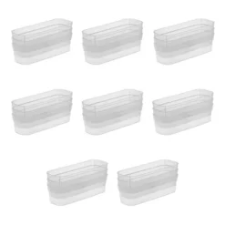 Sterilite 13538608 Narrow Storage Trays With Sturdy Banded Rim And Textured Bottom For Desktop And Drawer Organizing, Clear (24 Pack) -Storage Basket Shop GUEST e7780c36 e10a 4695 a956 028696bbffa3