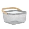 Simplify Mesh Tote With Bamboo Handle Gray -Storage Basket Shop GUEST e87a481e 94c0 48eb 94bb e4b58941f0a2