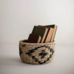Black Rope & Seagrass Basket - Foreside Home & Garden -Storage Basket Shop GUEST e8fefc2e 122a 4093 b44f 1ed71f86c03a