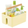 MDesign Plastic Portable Nursery Storage Caddy Tote With Wood Handle -Storage Basket Shop GUEST ea6be75a 15ad 4430 b412 ae120576ff8f
