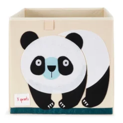 3 Sprouts Large 13 Inch Square Children's Foldable Fabric Storage Cube Organizer Box Soft Toy Bin, Panda Bear And Blue Snake (2 Pack) -Storage Basket Shop GUEST eb0e934f 6b7b 44cc 9429 5bdce45875cc