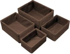 Sorbus Woven Storage Basket - 4-Piece Set -Storage Basket Shop GUEST eb20c347 d820 40d7 8d23 a2ac6d352d6b