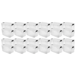 Sterilite 70 Quart Clear Plastic Stackable Storage Container Bin Box Tote With White Latching Lid Organizing Solution For Home & Classroom -Storage Basket Shop GUEST eb3c1651 a9bd 4585 be5c adcf726e87ff