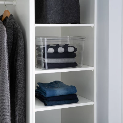 Simplify 14.2" X 10.6" X 8.9" Large Lidded Storage Tote Clear 12 Simplify 14.2" X 10.6" X 8.9" Large Lidded Storage Tote Clear - Image 10