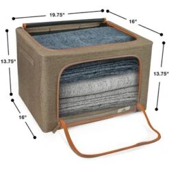 Sorbus Stackable & Foldable Clothes Organizer Storage Bins With Metal Frame -Storage Basket Shop GUEST eb9d800e d8fe 427d 83b1 65fb8a447495