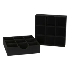 Household Essentials Set Of 2 9-Section Drawer Trays Black Linen -Storage Basket Shop GUEST ebe5c1f3 55bb 46f9 9750 5c1c9b74636b