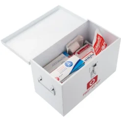 Mind Reader First Aid Storage Box With Handles, White -Storage Basket Shop GUEST ed9fd7cc 68f2 47ae b4f6 9643c4aa5de1