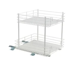 Household Essentials 15" 2-Tier Pantry Organizer White 11 Household Essentials 15" 2-Tier Pantry Organizer White -Storage Basket Shop GUEST ee6b7958 0fda 44ef b376 e21d7c4d739d