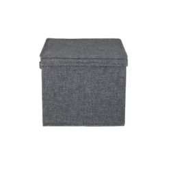 Household Essentials Set Of 2 Wide Storage Boxes With Lids Graphite Linen 10 Household Essentials Set Of 2 Wide Storage Boxes With Lids Graphite Linen -Storage Basket Shop GUEST eecda87e 70b4 4e8a a455 77737062e206