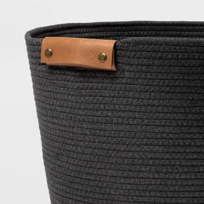 17" Coiled Rope Bin Warm Gray Charcoal - Brightroom™ 4 17" Coiled Rope Bin Warm Gray Charcoal - Brightroom™ - Image 2
