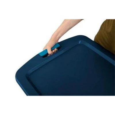 Sterilite 26 Gallon Plastic Latch & Carry Storage Bin Tote Baskets With Comfortable Handles For Household And Office Organization 7 Sterilite 26 Gallon Plastic Latch & Carry Storage Bin Tote Baskets With Comfortable Handles For Household And Office Organization - Image 5