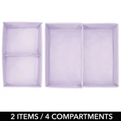 MDesign Fabric Dresser Drawer Storage Organizers, Set Of 8 -Storage Basket Shop GUEST f3bc376d 04fa 4f82 bd6d f5892b2fa804