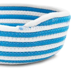 Farmlyn Creek 3 Pack Round Woven Storage Baskets, Blue And White Stripes (3 Sizes) -Storage Basket Shop GUEST f4550974 83c7 498c 8cc4 5650770d5702