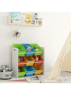 Year Color White Toy Cubes Storage Organizer For Kids, Classroom, Playroom, Daycare, Nursery With 9 Colorful Storage Bins -Storage Basket Shop GUEST f608d5a7 0044 475b a416 452c8b89f8fd