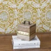 Trinket Box With Lid Wood & Brass Metal Handle By Foreside Home & Garden -Storage Basket Shop GUEST f62a0beb 0e25 4070 903a 1cc372ef582b