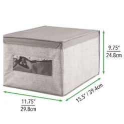 MDesign Stackable Fabric Closet Storage Organizer Box, 6 Pack -Storage Basket Shop GUEST f64b82e4 f60b 4419 869a 73f9498d37c5