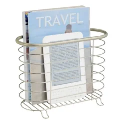 MDesign Metal Farmhouse Standing Bathroom Rack Magazine Holder -Storage Basket Shop GUEST f6b478be 649a 493b a924 4f4d0d9389a7