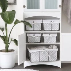 Design Imports Set Of 5 Vintage Gray Chicken Wire Bleached Liner Baskets White -Storage Basket Shop GUEST f6de0bd6 db2b 4a7c b036 0db8734791d8