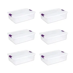 Sterilite 32 Quart Clear View Stacking Storage Tote Container With Latching Lid For Home & Office Organization And Storage Solution 17 Sterilite 32 Quart Clear View Stacking Storage Tote Container With Latching Lid For Home & Office Organization And Storage Solution -Storage Basket Shop GUEST f80168d8 1236 4165 b26f 390029b799f9