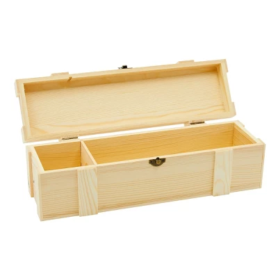 Bright Creations Wood Single Bottle Wine Gift Box, Pinewood Wooden Wine Crate Storage Case With Clasp For Birthday, Wedding, Housewarming 9 Bright Creations Wood Single Bottle Wine Gift Box, Pinewood Wooden Wine Crate Storage Case With Clasp For Birthday, Wedding, Housewarming - Image 7