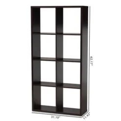 Janne 8 Cube Multipurpose Storage Shelf Dark Brown - Baxton Studio -Storage Basket Shop GUEST f96fa2b8 a6dc 41ff 8ee0 9e14c0a35a89