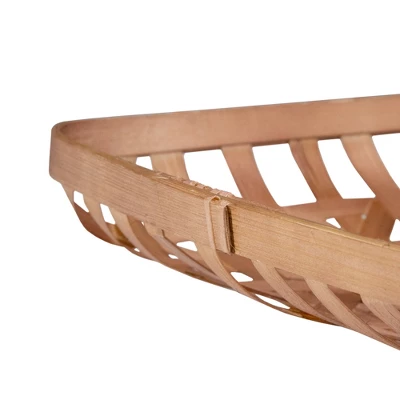 Northlight Set Of 3 Brown Rectangular Lattice Tobacco Table Top Baskets 5 Northlight Set Of 3 Brown Rectangular Lattice Tobacco Table Top Baskets - Image 3