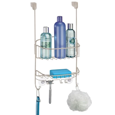 MDesign Metal Hanging Over Door Shower Caddy Organizer 13 MDesign Metal Hanging Over Door Shower Caddy Organizer - Image 11