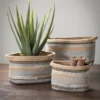 Sullivans Set Of 3 Jute & Polyester Baskets 9"H, 8.5"H & 8"H Brown -Storage Basket Shop GUEST fad2495e fec6 4831 b707 ca211cfcae18